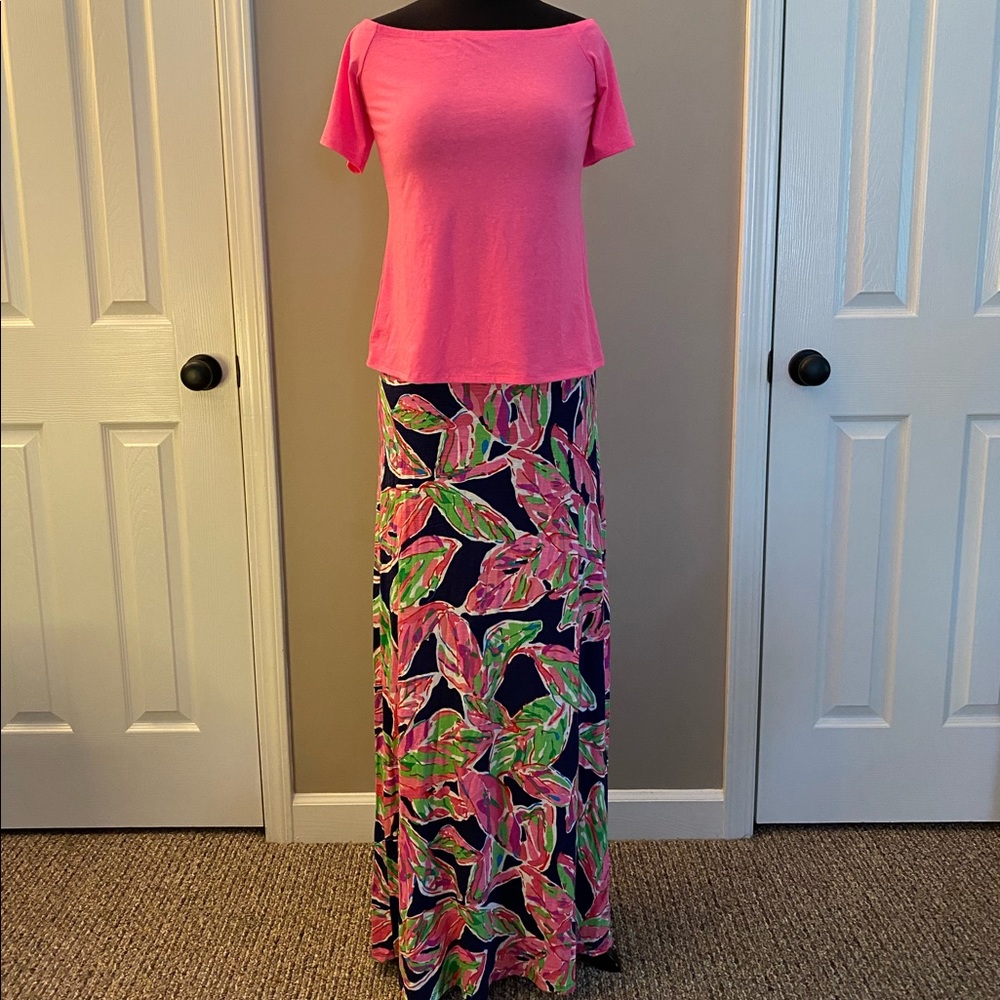 Lilly Pulitzer Long Cotton Skirt Size XS